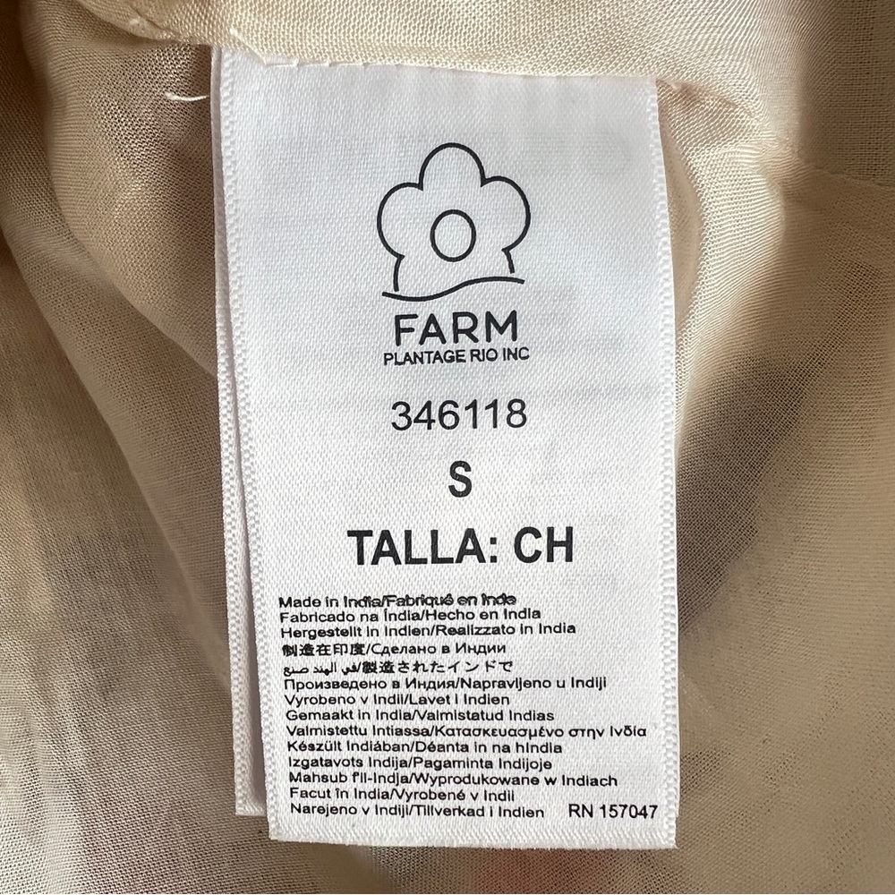 FARM Rio Cream Berry Garden Mini Dress Size Small NWT - Picture 15 of 16